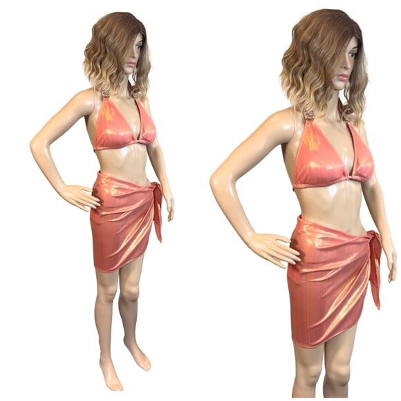 Moda Minx Shimmering Lights Short Sarong $59 - Picture 10 of 12